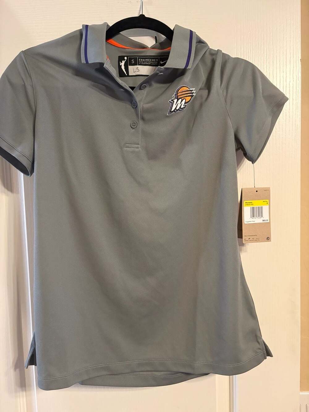 Nike Phoenix Mercury WNBA Polo Size S Gray Dri-FIT